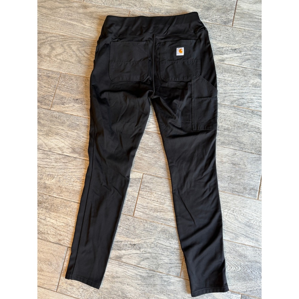 Carhartt Force Fitted Work Leggings Medium Black Fleece Lined Rugged Flex Womens